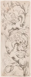 Tryck, Ornament eller grotesker (Groteskt ornament), ca 1653