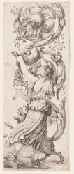 Tryck, Ornament eller grotesker (Groteskt ornament), ca 1653