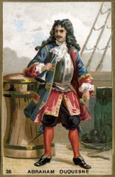 Abraham, markis Duquesne (1610 - 1688), fransk sjöman. 1800-talets kromolitografi.