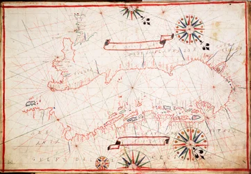 Adriatiska havet, ca 1620 (pergament)