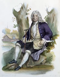 Alain Rene Lesage (Alain-Rene Le Sage) (1668-1747) - i Ed. Mennechet, "" Den franske Plutarchen""