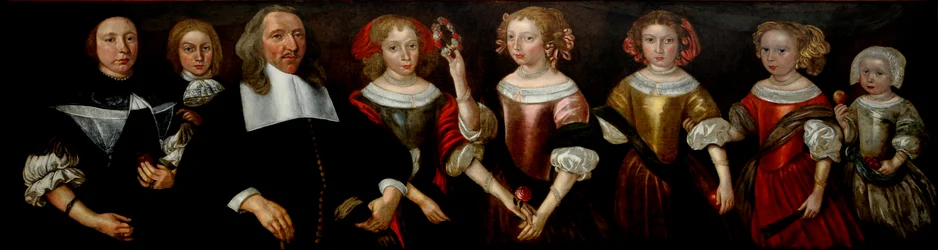 Alderman Crowle och hans familj, ca 1665 (olja på pannå)