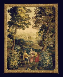 En Audenarde Teniers gobeläng (textil)
