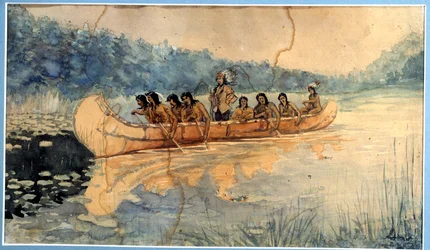Anonym akvarell. 1800-talets La Rochelle, New World Museum