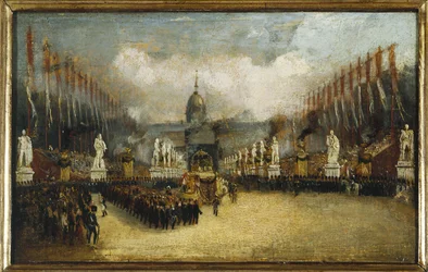 Ankomst av Napoleons aska till esplanaden des Invalides, 15 december