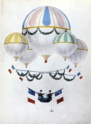 Ballongflottilj av Eugène Godard (1827 - 1890).