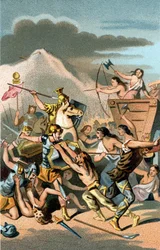 Slaget vid Aix: Invasion av Cimbres och germaner från 110 till 102 f.Kr. Teutonerna besegrades av Caius Marius, den vise, romerske konsuln.