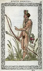 Brasiliansk i "" Habits et effigies "", av Jean Sluperius 1572