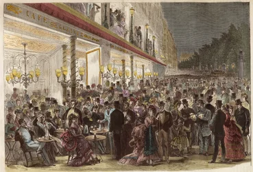 Café på Grands Boulevards en sommarkväll 1869 - Paris - Café på Grands Boulevards en sommarkväll - 1869