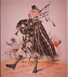 Karikatyr av Highland piper