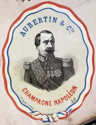 Champagne Napoleon-Aubertin & Cie. (porträtt av Napoleon III)