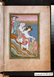 Kristus botar en spetälsk, ca 1035 (miniatyr)