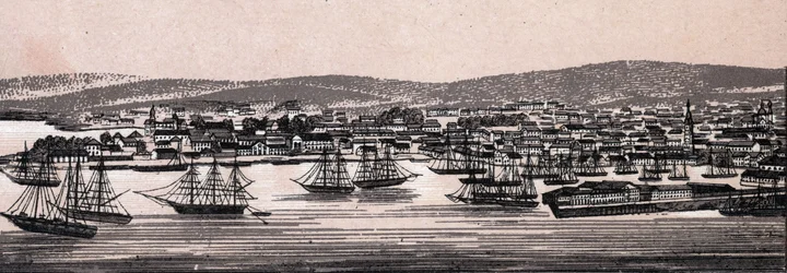 Christiania, Danmark: utsikt över staden (allmän översikt). i "" Världen illustrerar 168 vyer"" Odaterat (slutet av 1800-talet)