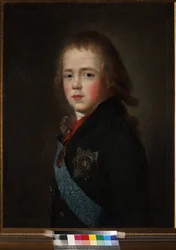 Constantin Pavlovitch, grand-duc de Russie eller Constantin Pavlovitch Romano - Porträtt av storhertig Constantine Pavlovich av Ryssland (1779-1831) som barn, Anonym. Olja på duk