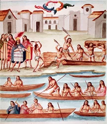 Konstruktion av kanoter (akvarell, ca 1770-1780)