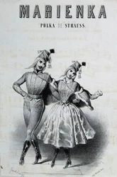 Ett par polkadansare för Strauss "Marienka", n.d. 19:e.