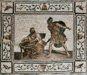 Arkimedes av Syrakusa död (mosaik