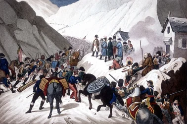Nedstigning av Napoleon Bonaparte i Italien: korsar berget St Bernard