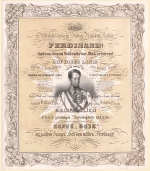 Kejsaren av Österrike Ferdinand I (tryck)