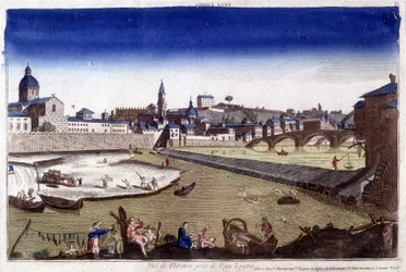 Florens och floden Arno på 1700-talet.