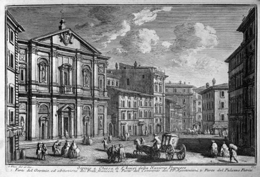 Från Sankt Ludvig av fransmännens kyrka (Chiesa di San Luigi della nazione francese) i Rom. Slutet av 1700-talet.