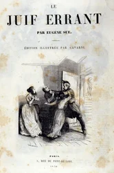 Frontispice av romanen av Eugene Sue: The Wandering Jew