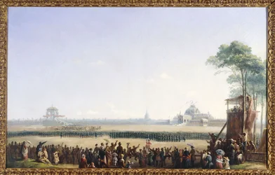 Firande den 10 maj 1852 på Champ-de-Mars, utdelning av örnar och välsignelse av flaggorna