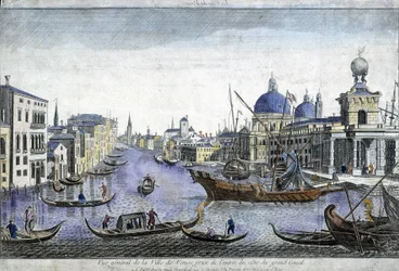 Översikt över Venedig - gravyr
