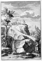 Geometrar som mäter - gravyr från "De Architectura Libri X" av Leon Battista Alberti, tryckt i London på Th. Edlin 1739.