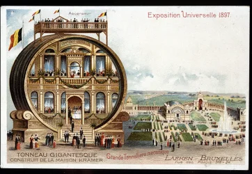 Gigantisk fat - Maison Kramer - 1897 års världsutställning i Bryssel.