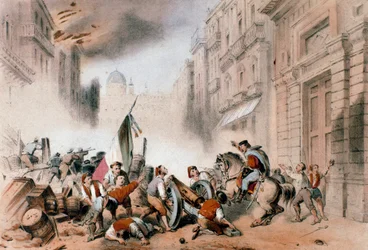 Giuseppe Garibaldi kommer in i Palermo, 26 maj 1860 (gravyr