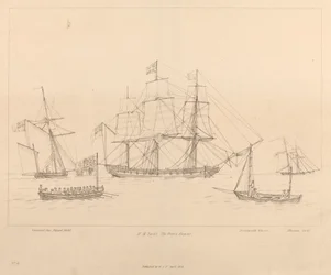 HM Yacht The Prince Regent och hennes skeppsbåt