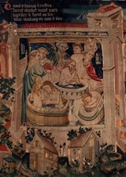 Historia om Saint Piat och Saint Eleuthère, scen 7 dop av de exilkristna