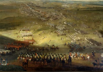 Holland War: Battle of Kokesberg (1677) även kallad Kochersberg (i Alsace) Anonym målning från 1677. Chateau De Vaux Le Viscount.