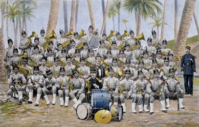 Infanteriband i republiken Ecuador i slutet av 1800-talet.