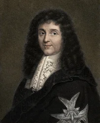 Jean Baptiste (Jean-Baptiste) Colbert 1619-1683 - gravyr - 1800-talet