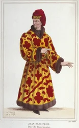 Johannes utan rädsla (1371-1419), hertig av Bourgogne. Gravyr från 1830