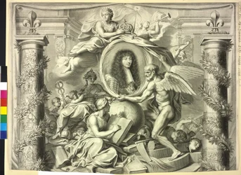 Kung av Frankrike Ludvig XIV (tryck)