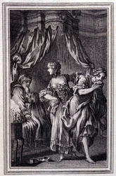 La Chageure des trois commerces- i ""Berättelser och noveller på vers"" av Jean La Fontaine. 1762.