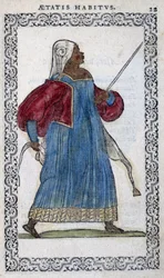 Den moriska kvinnan - i "Habits et effigies" av Jean Sulperius
