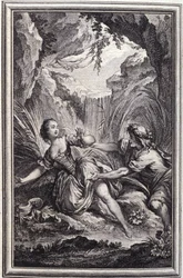 The Scamander River - i ""Berättelser och noveller på vers"" av Jean La Fontaine. 1762.