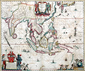 Karta över Asien från Blaeu Atlas