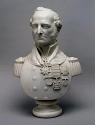 Marmorporträttbyst av generalmajor Sir Charles Philip Belson, KCB