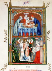Martyrdom of Saint Denis, chromolithographi enligt dokument från 1400-talet.