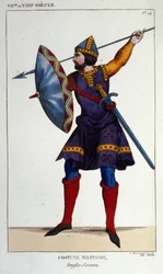 Militärdräkt av en anglokrigare - Saxon