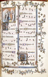 Missal of Saint Denis, cirka 1350. Miniatyr föreställande Clotaire (Clothaire) och Dagobert.