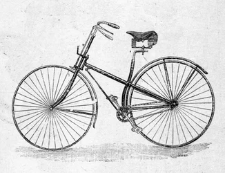 Modell av cykel med rak kropp.
