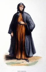 Moine Maronite. Gravyr från ett album på religiösa beställningar, Paris