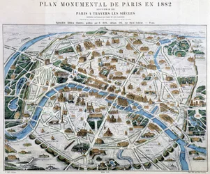 Monumental plan för Paris 1882