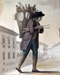 Gammal handel: sotaren (Litografi